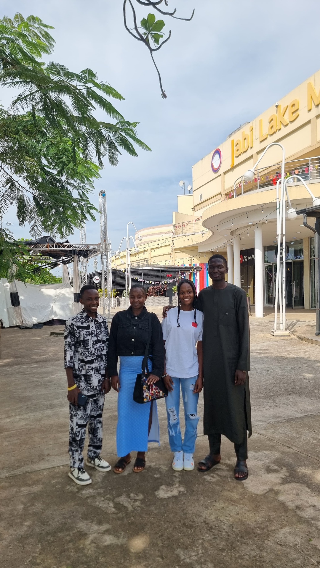 Charisma Tumaini scholars outside Jabi Lake Mall in Abuja, Nigeria during their second year of university